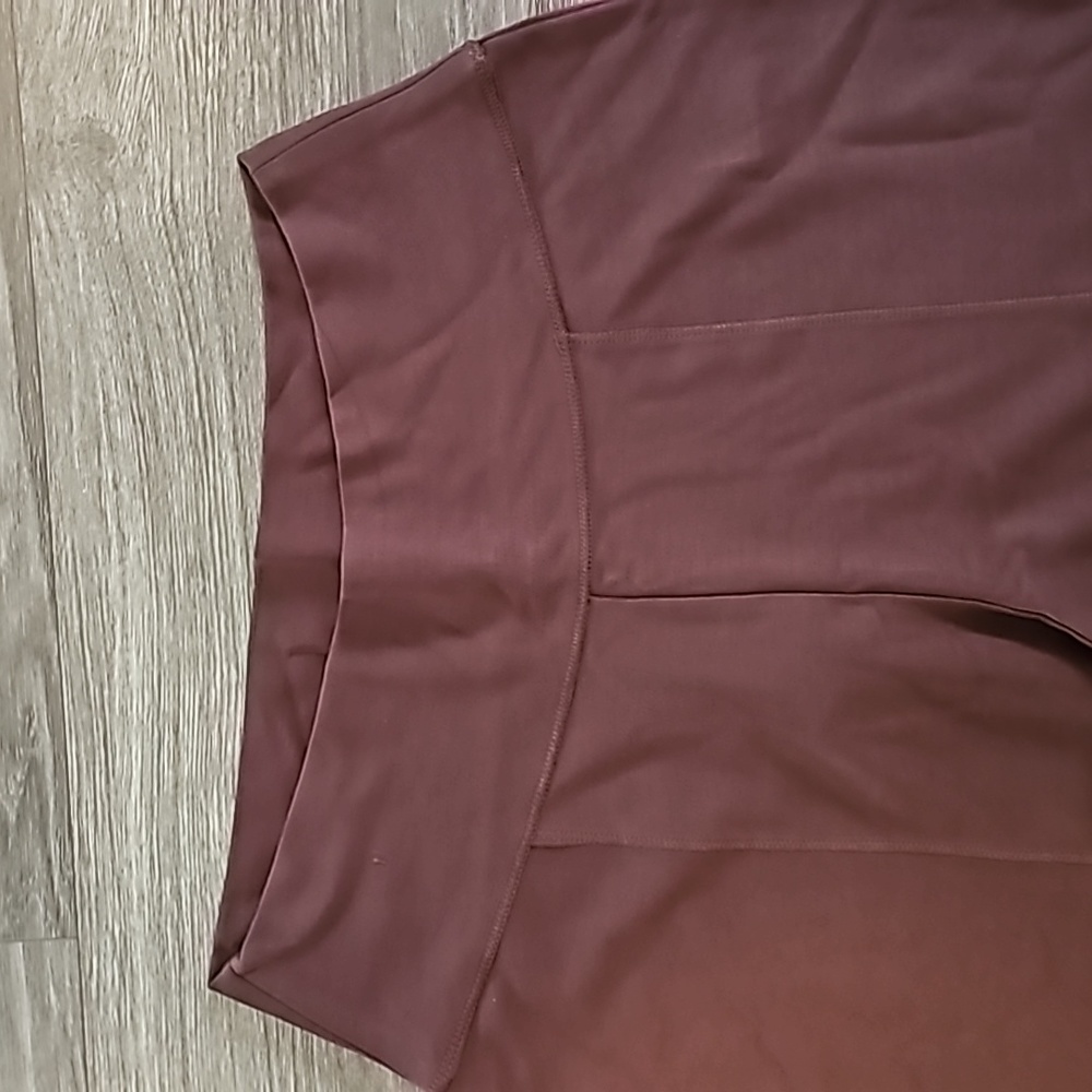 NWT, The Drop Chocolate Brown Uma Ponte pull-on split hem leggings, Size Medium - Picture 8 of 14